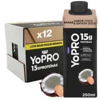 YoPRO Bebida Láctea UHT Coco com Batata-Doce 15g de proteínas 250ml - 12 unidades