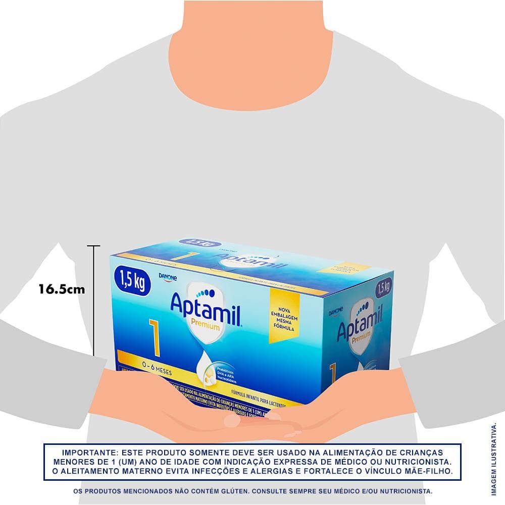 Fórmula Infantil Aptamil Premium 1 de 1,5kg - 0-6 meses