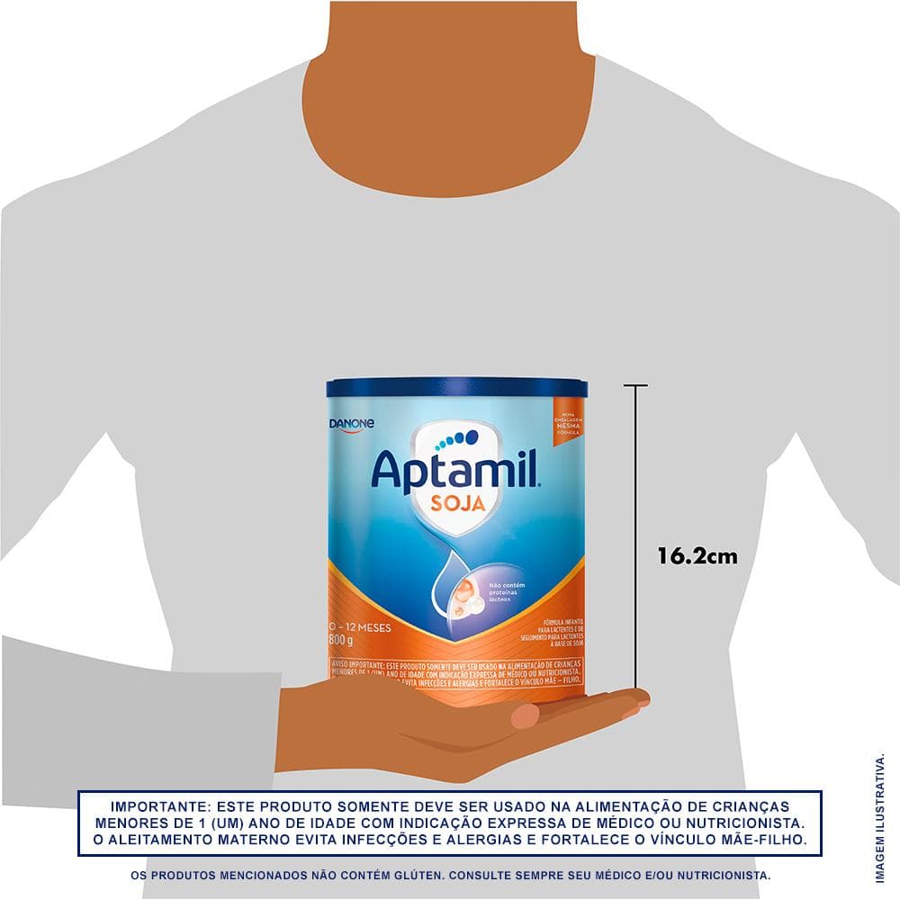 Fórmula Infantil: Aptamil Soja 2 800g | 0-12 meses