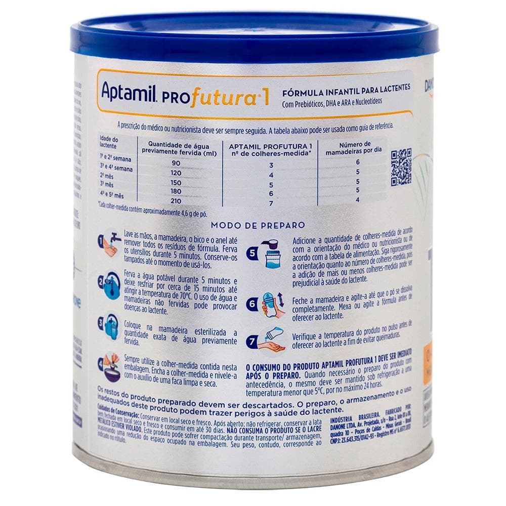 Fórmula Infantil Aptamil Profutura 1 400g - 0-6 meses