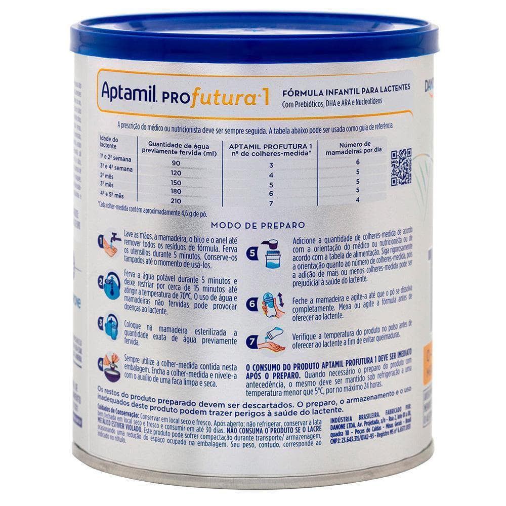 Fórmula Infantil Aptamil Profutura 1 400g - 0-6 meses