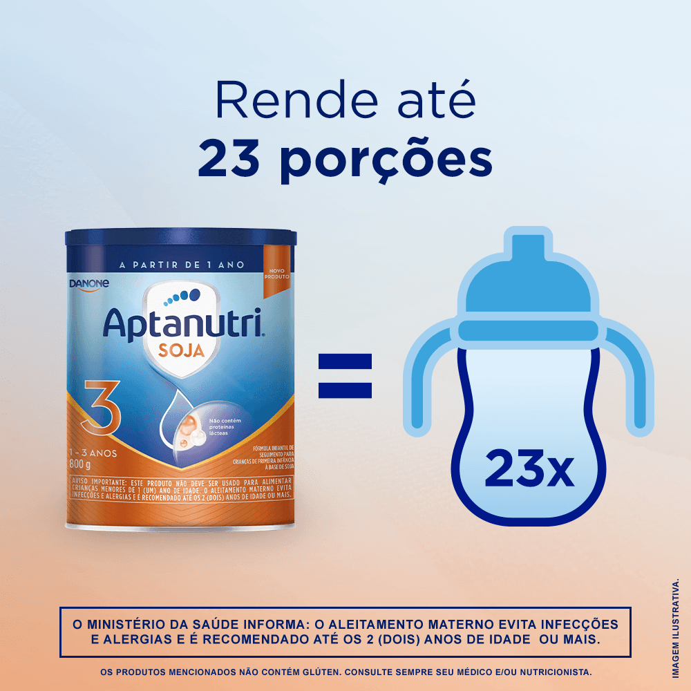 Fórmula Infantil Aptanutri Soja 3 800g - 1-3 anos